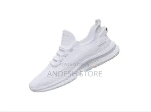 Men Sneakers White, Black And White Colour