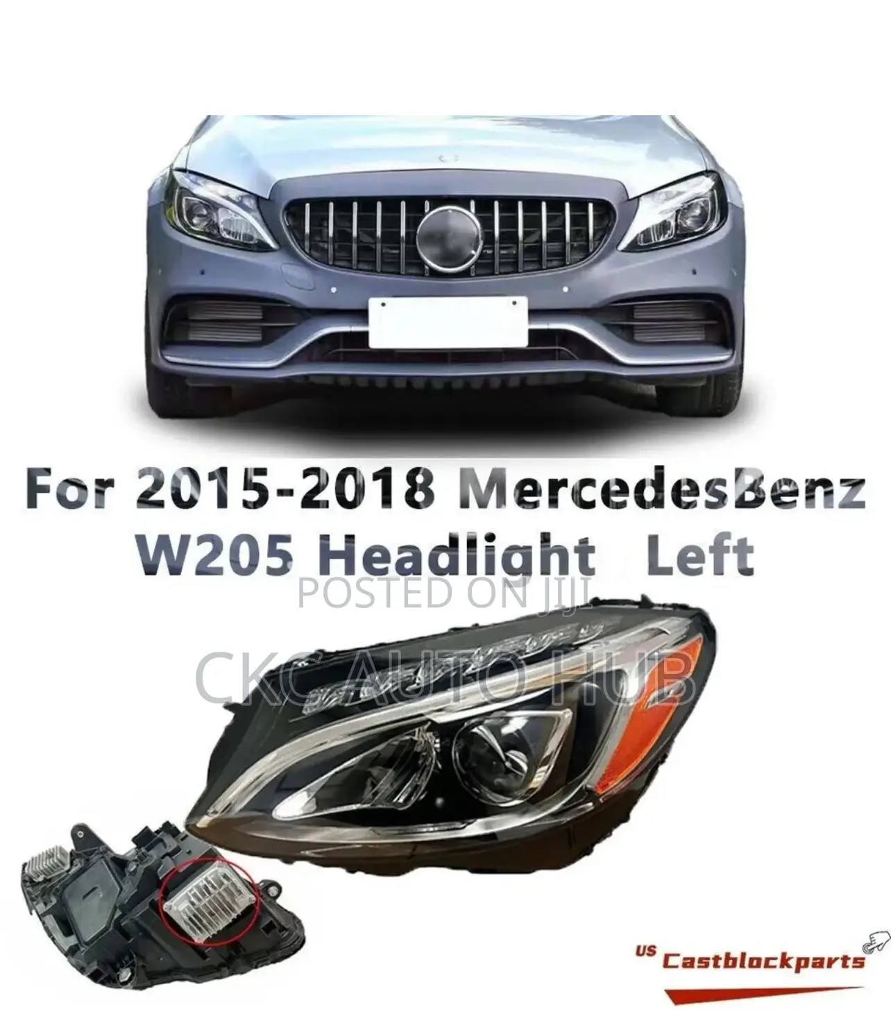 For Mercedes Benz W205 C-Class C300 2015-2018 LED Headlight