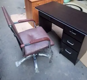 Executive Chair and Office Desk Complete Set