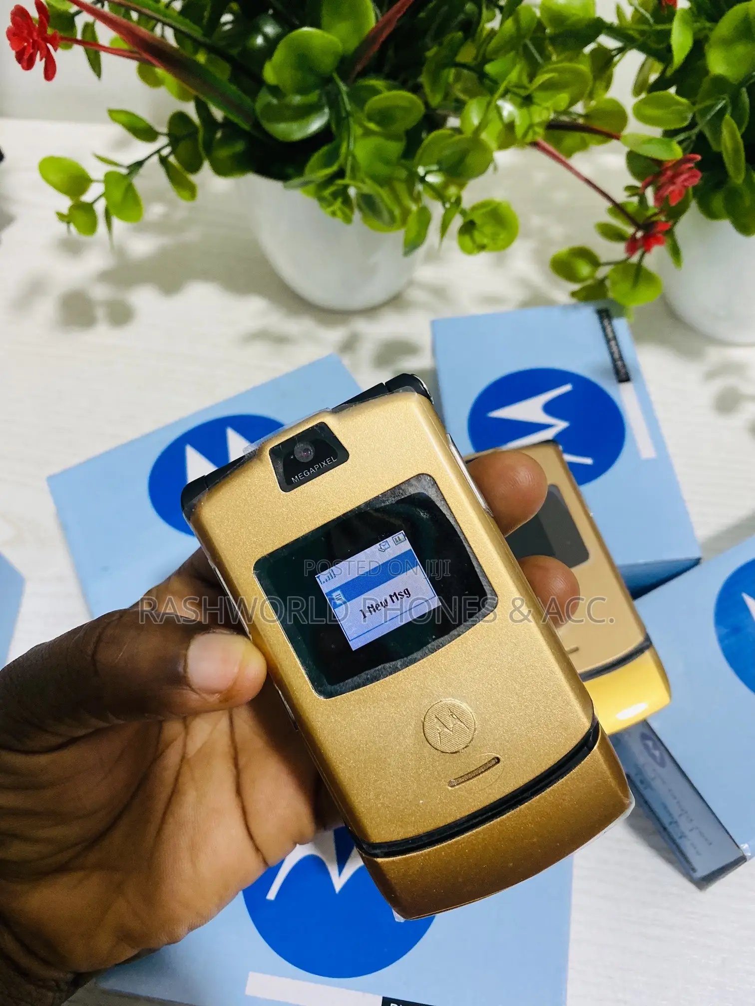 New Motorola RAZR V3 Gold