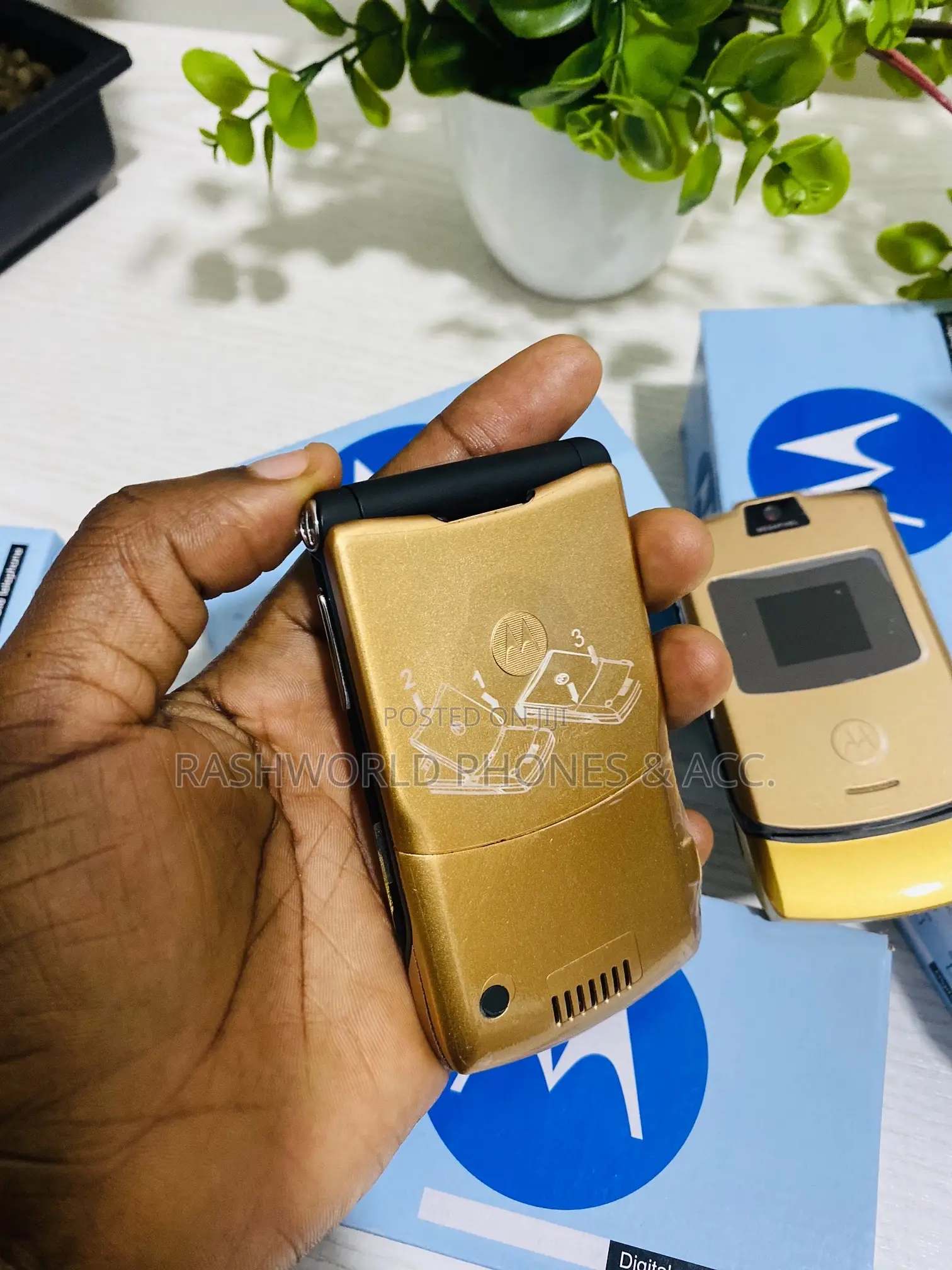 New Motorola RAZR V3 Gold
