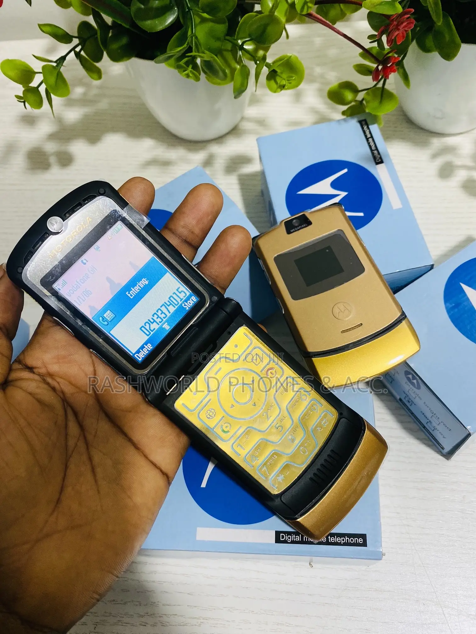 New Motorola RAZR V3 Gold