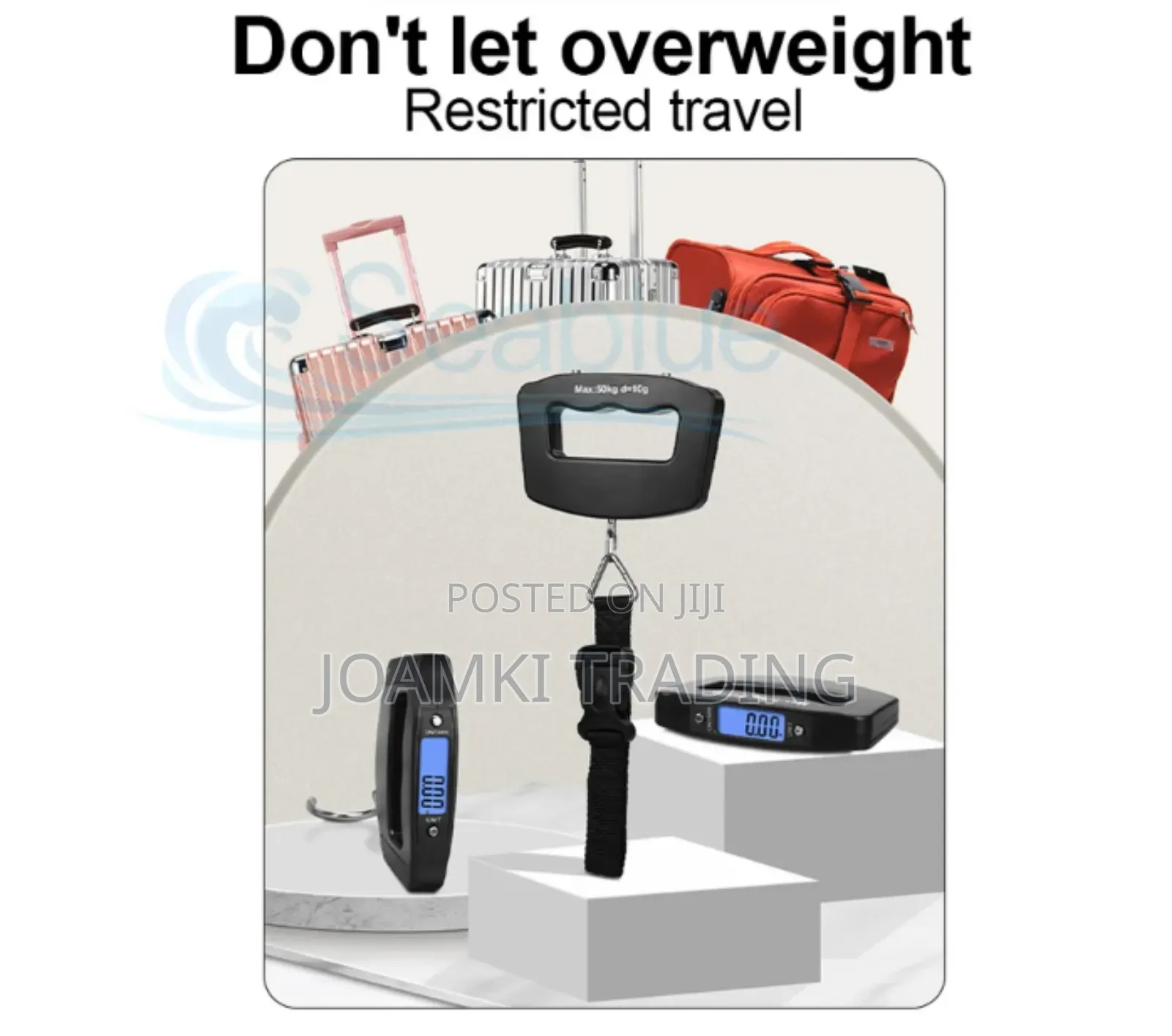 50kg Electronic Luggage Weigh Scale With LCD Display
