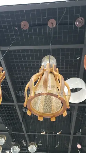 Single Wood Pendant/ Hanging Light.