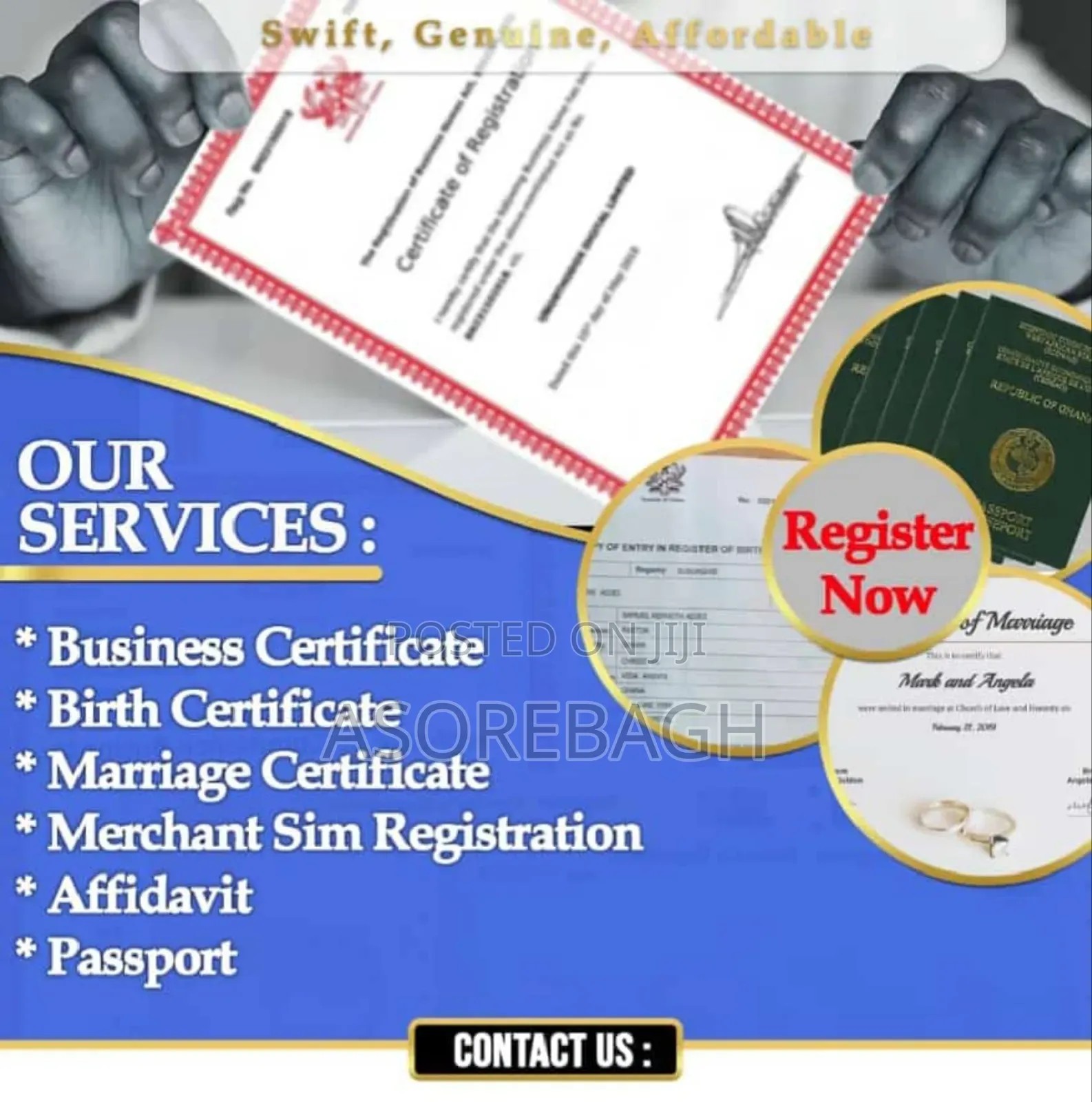 Biometric Birthcert and Passport