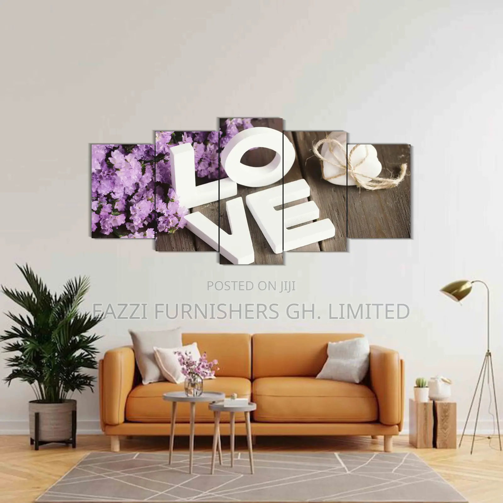 Canvas Wall Arts Decor 5 Panels Frame