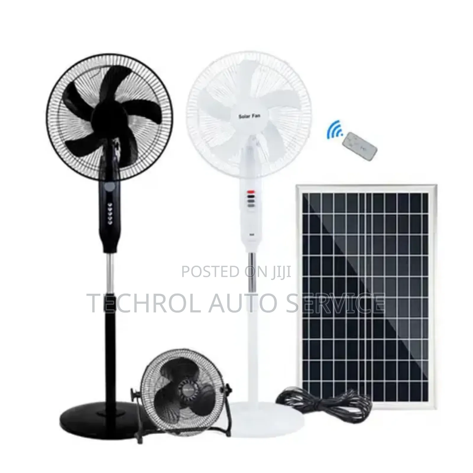 Solar Rechargeable Fan With Inbuilt Battery