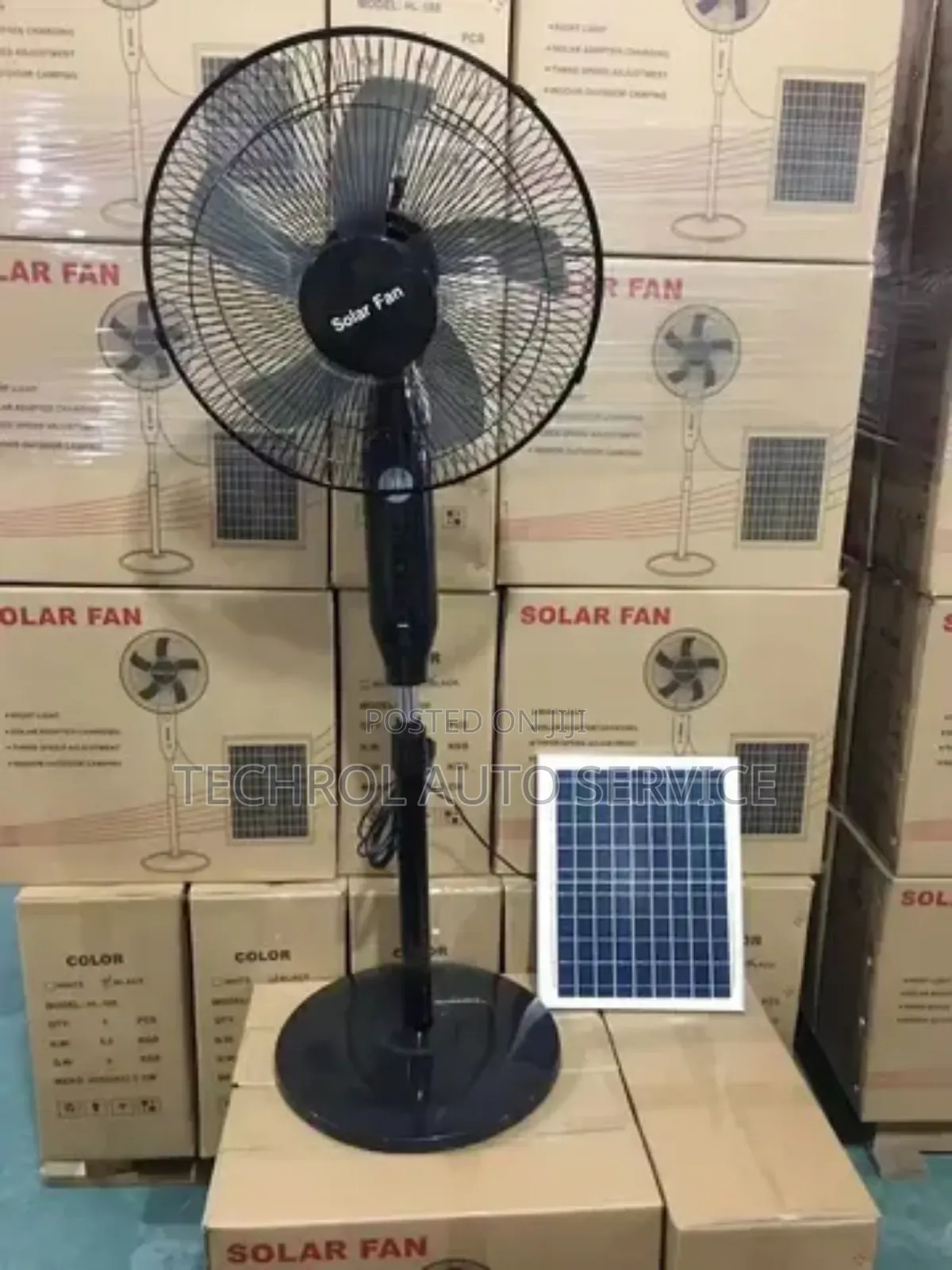 Solar Rechargeable Fan With Inbuilt Battery