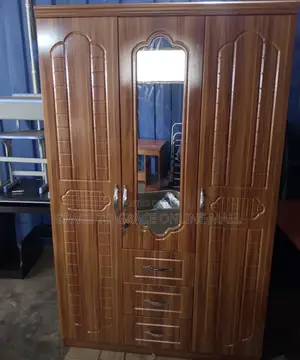 Wooden Wardrobe With Mirror