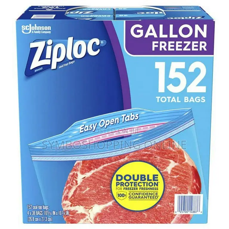 Ziploc Gallon Freezer Bags (115 for 38pcs Pack)