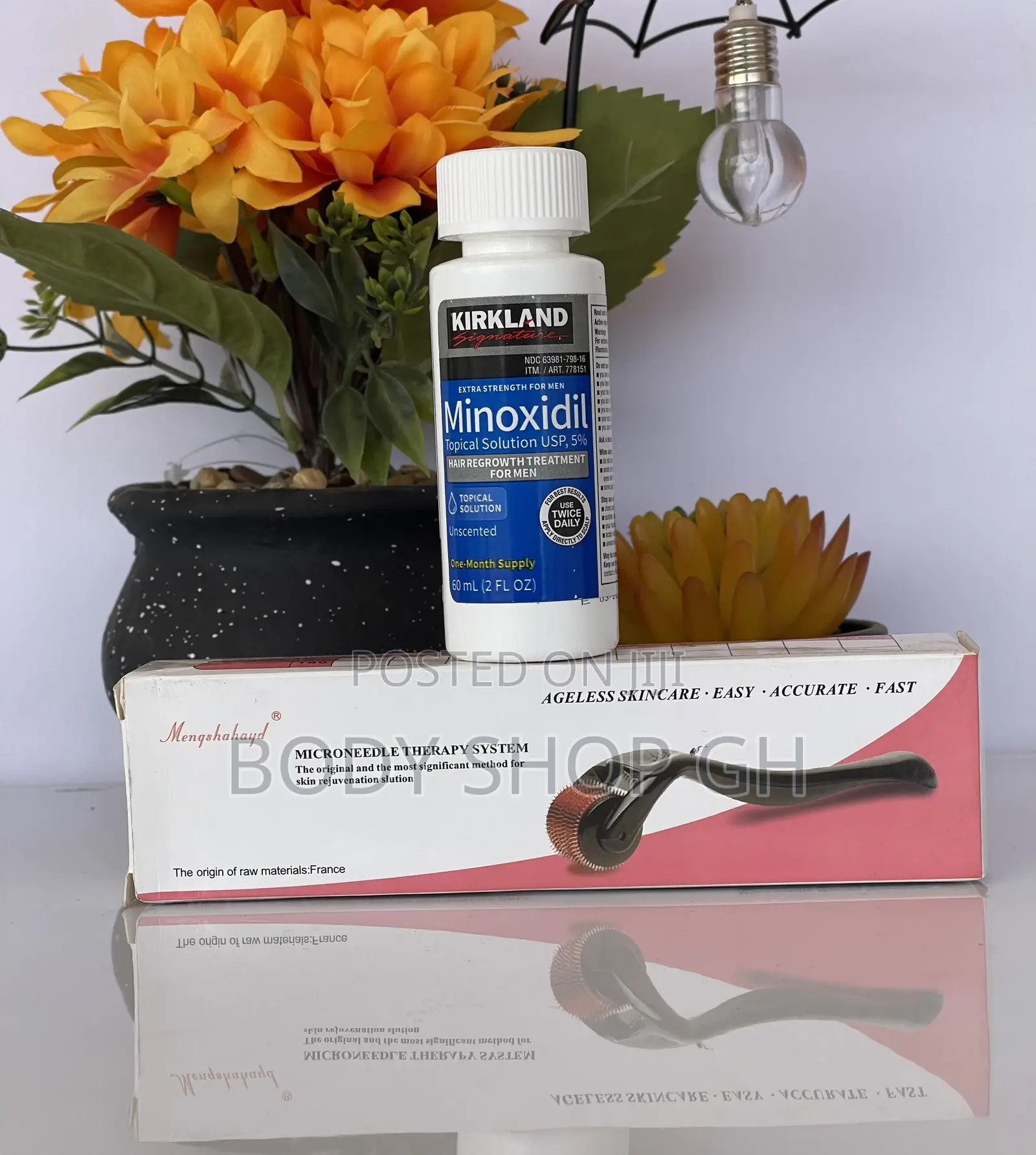 Beard and Hairline Pack - Kirkland Minoxidil + Derma Roller