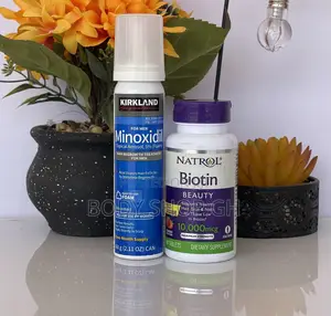 Hairline Regrowth Set - Kirkland Minoxidil Foam + Biotin