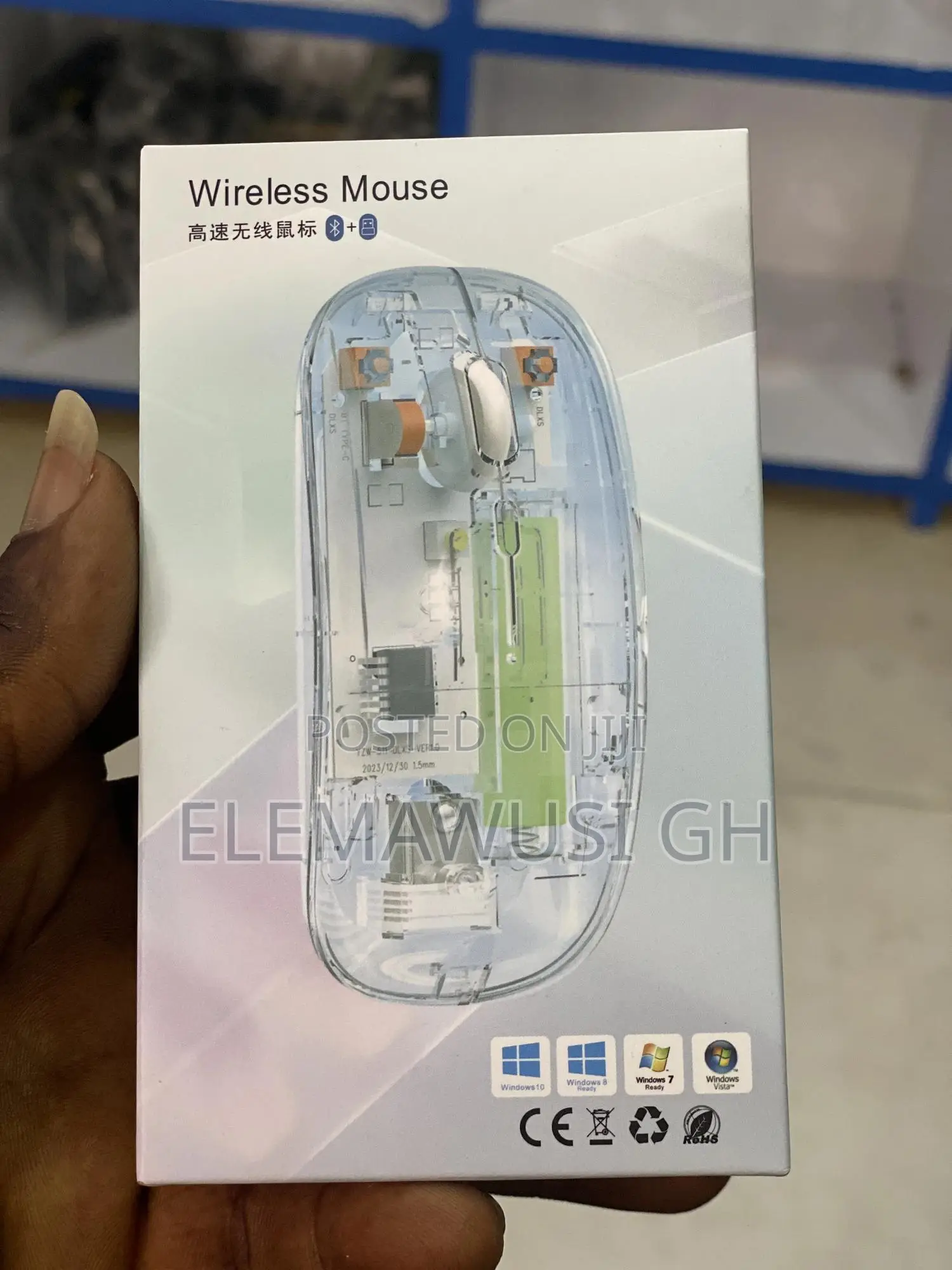 Transparent Bluetooth and Wireless Mouse