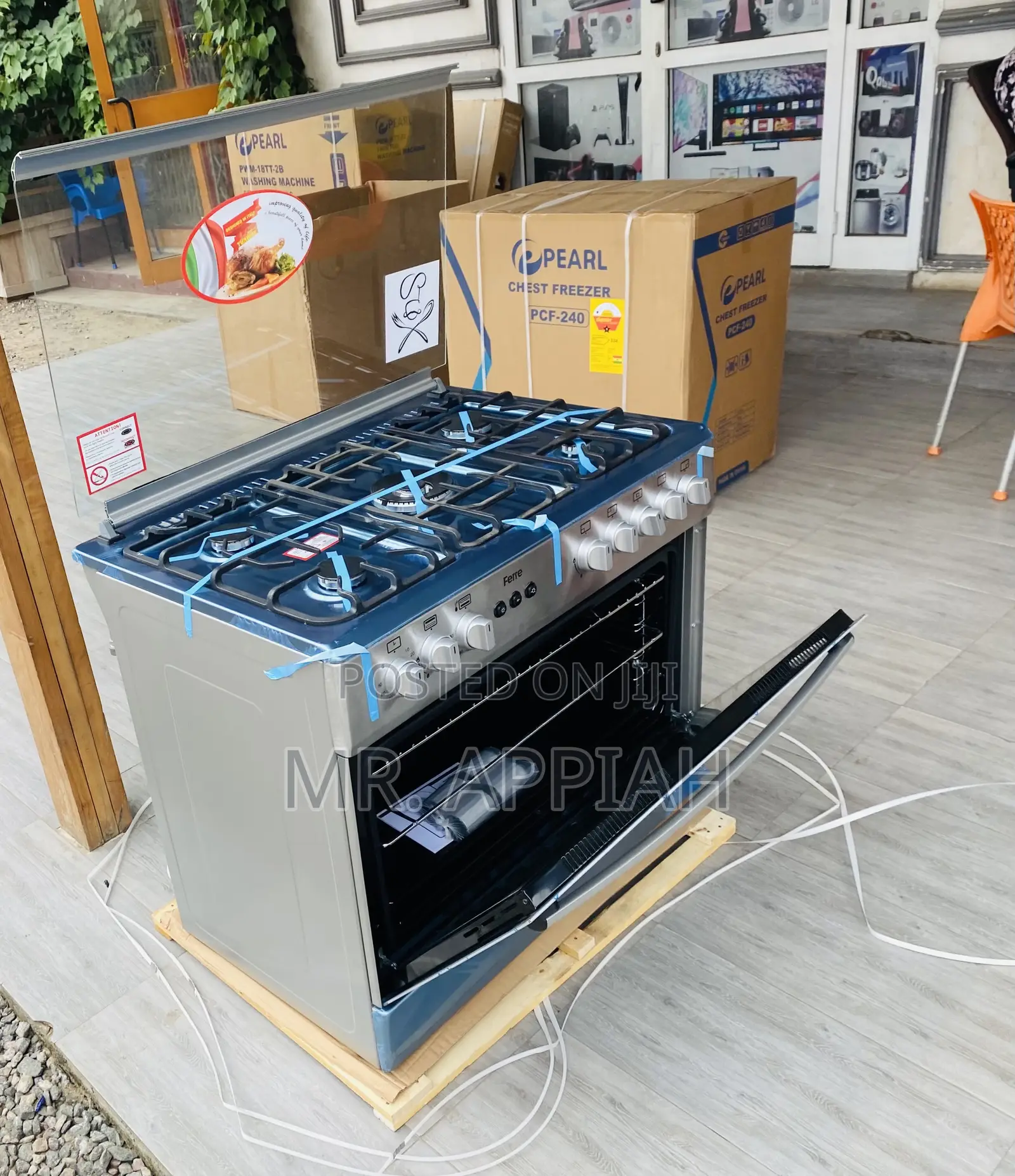 Sleek Ferre 60x90 5 Burner Auto Ignition,Oven and Grill.