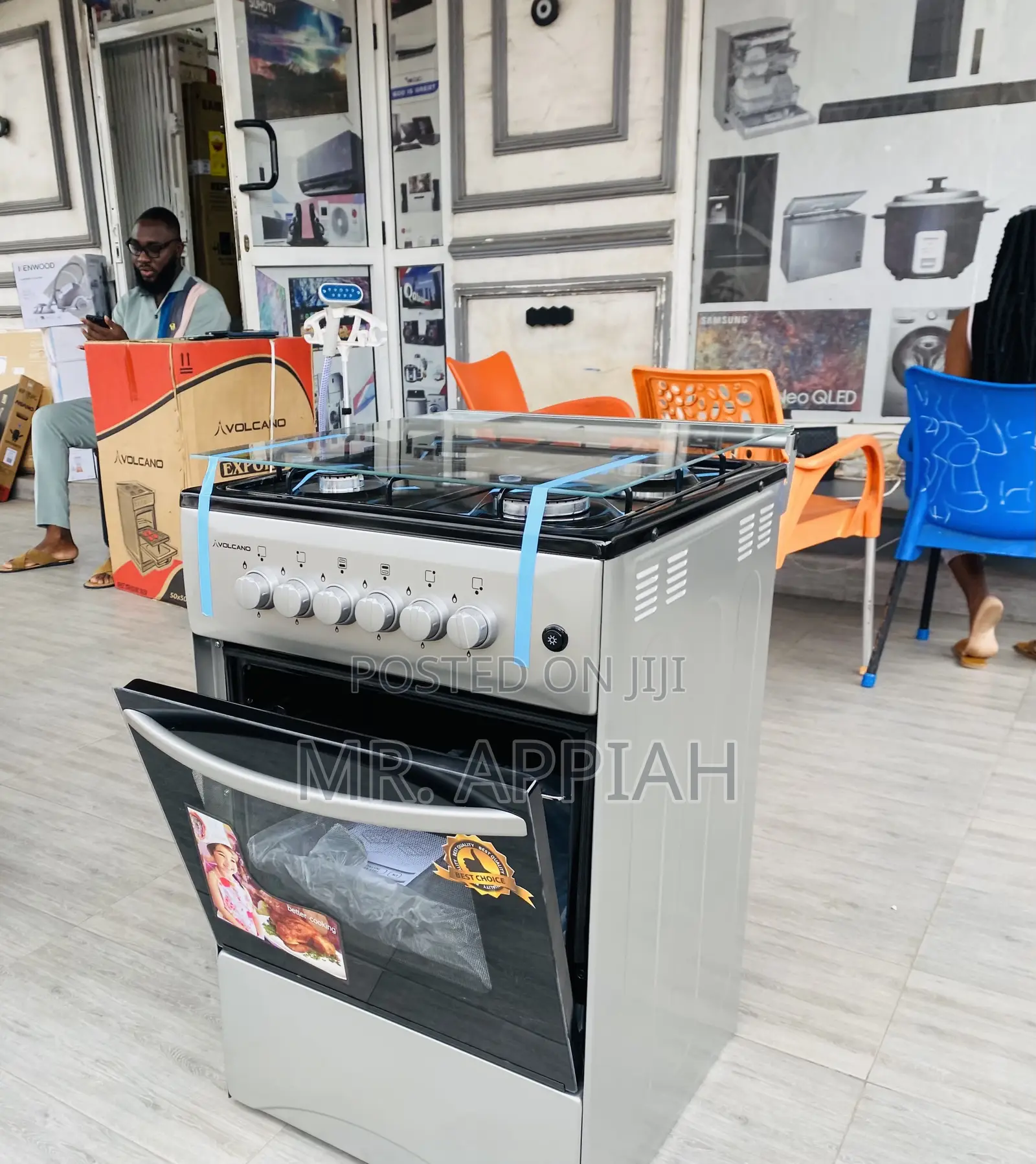Check Out Authentic Volcano 4 Gas Burner With Oven(Gray).