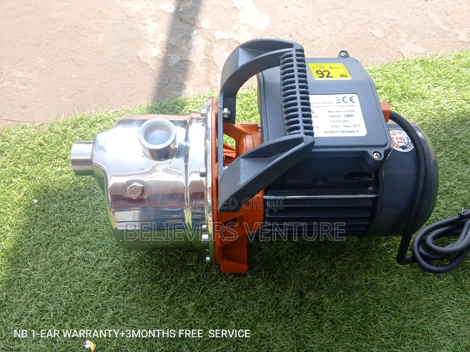 Leo Water Pump- 1.5HP Stainless Steel Jet Pump