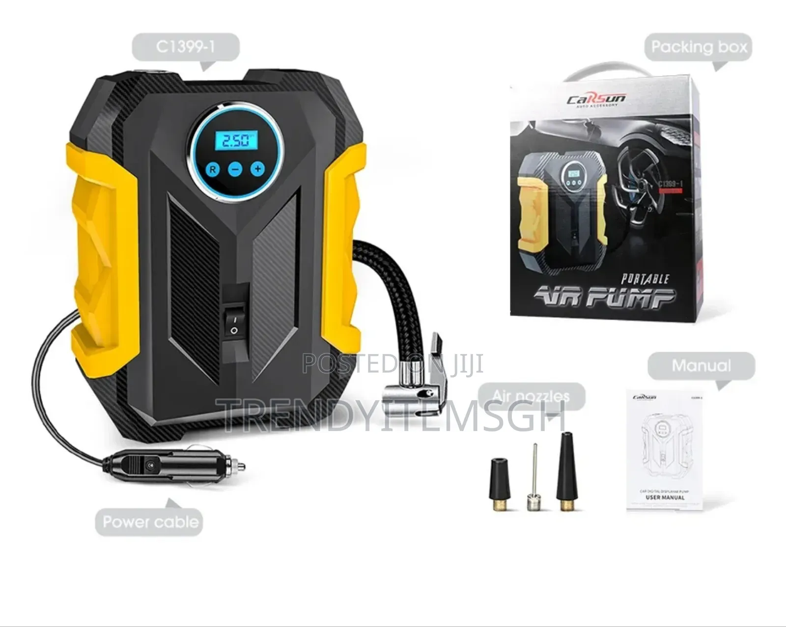 Portable Tire Inflator Air Compressor Car Pump