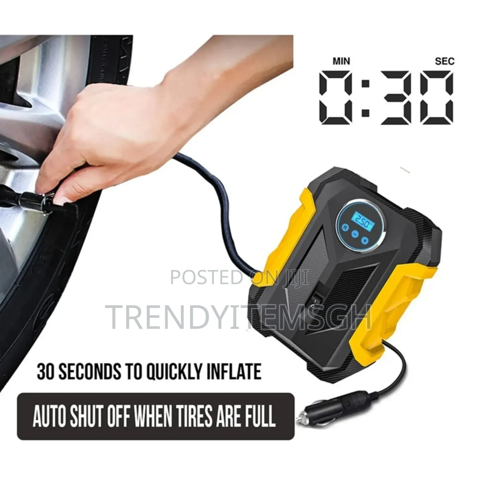 Portable Tire Inflator Air Compressor Car Pump