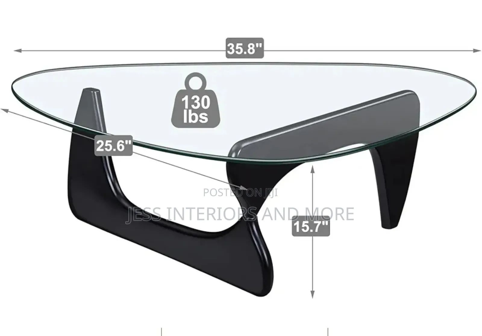 Triangle Glass Coffee Table/ Center Table