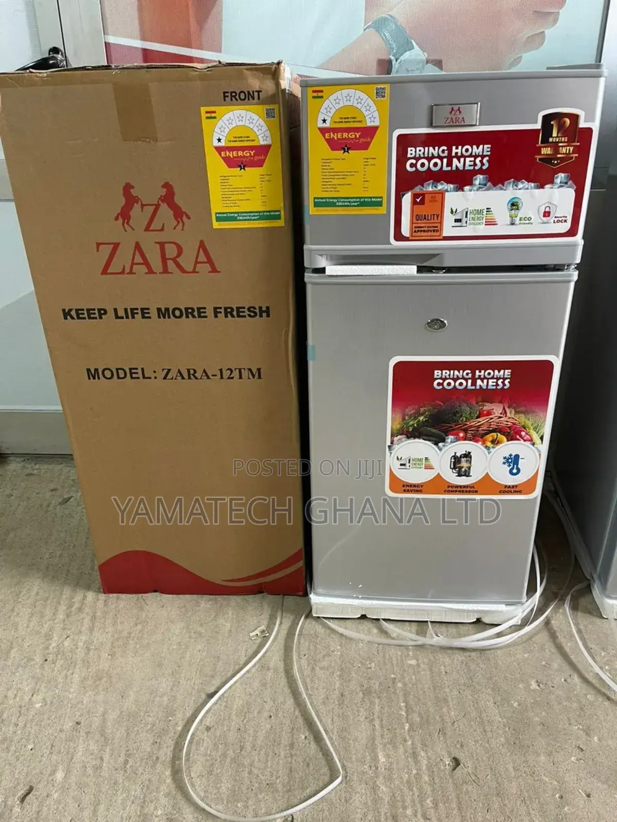 Zara 95 Litre Double Door Fridge With Top Freezer