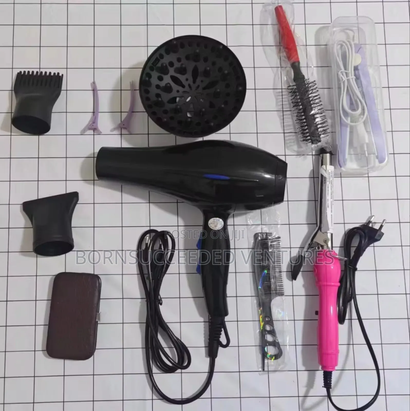 Professional Hair Dryer With Barbering Tools Set