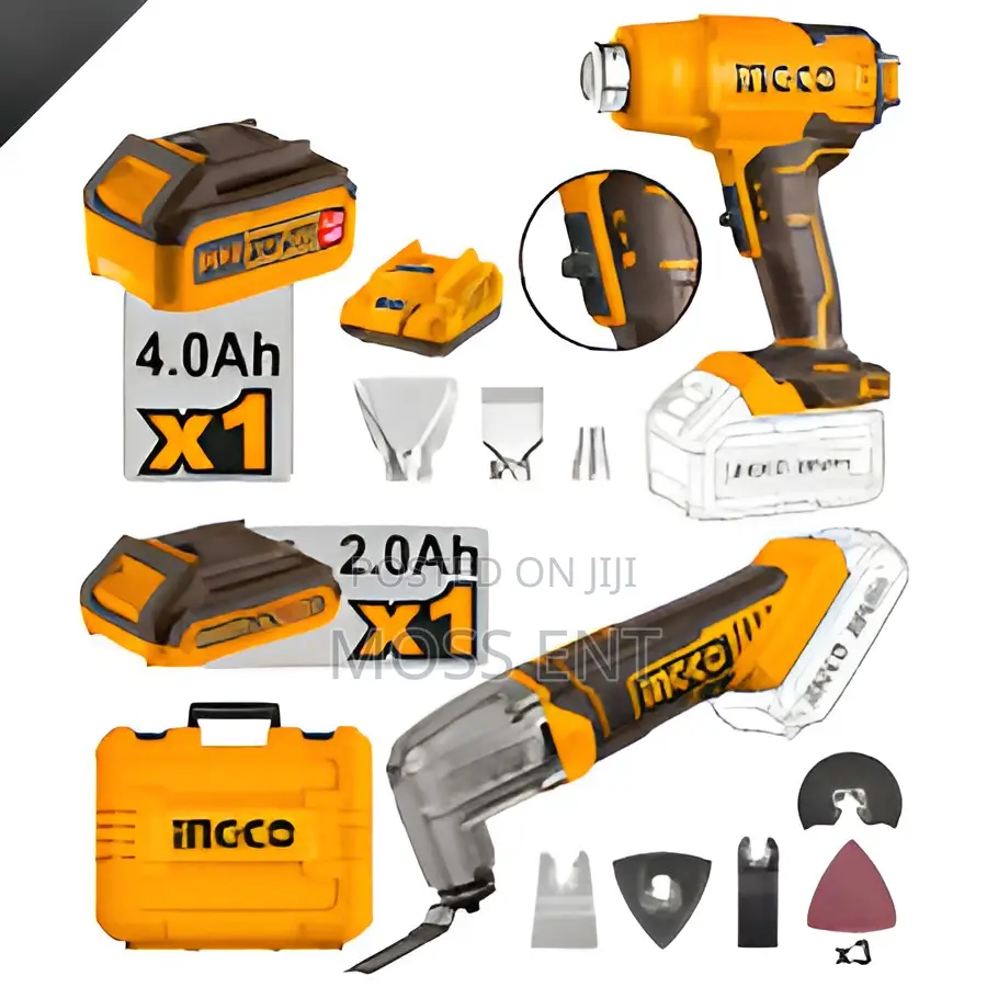 Cordless 2 PCS Kit Heat Gun + Multi Tool 20v # Cosli230703