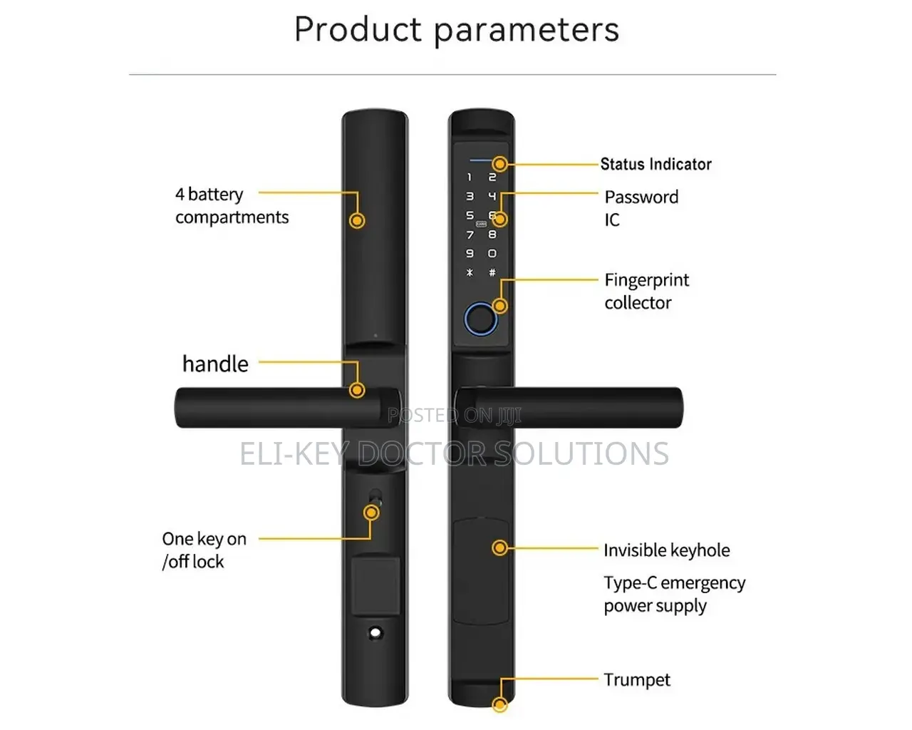 Waterproof Smart Door Lock - Fingerprint, Ttlock App