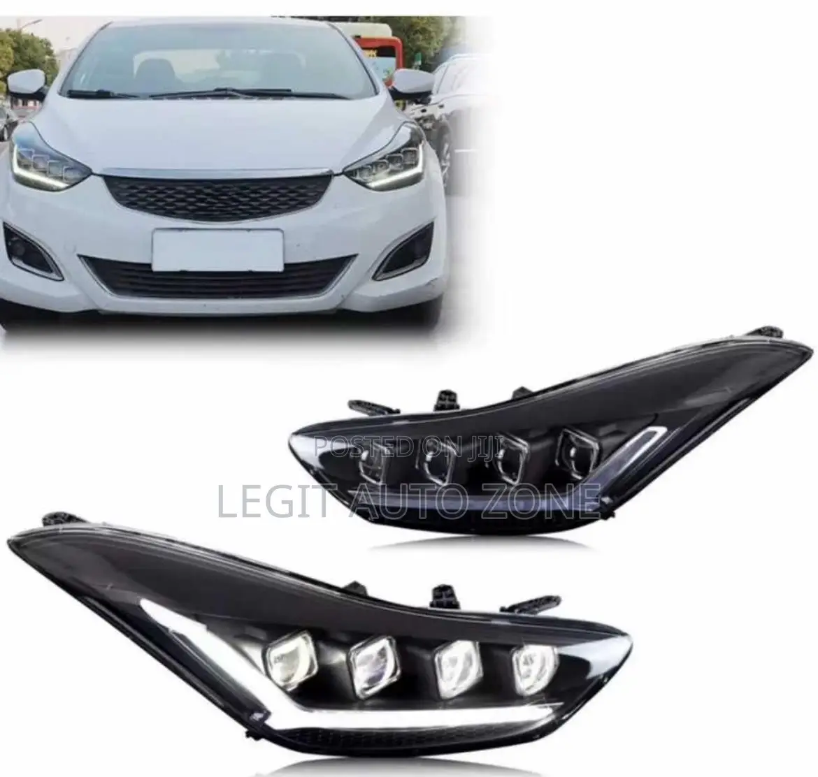 Hyundai Elantra 2012,2016 Spec Led Headlights