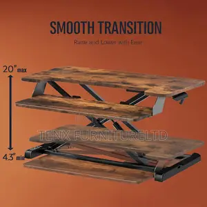 Dual Monitor and Laptop Riser Tabletop
