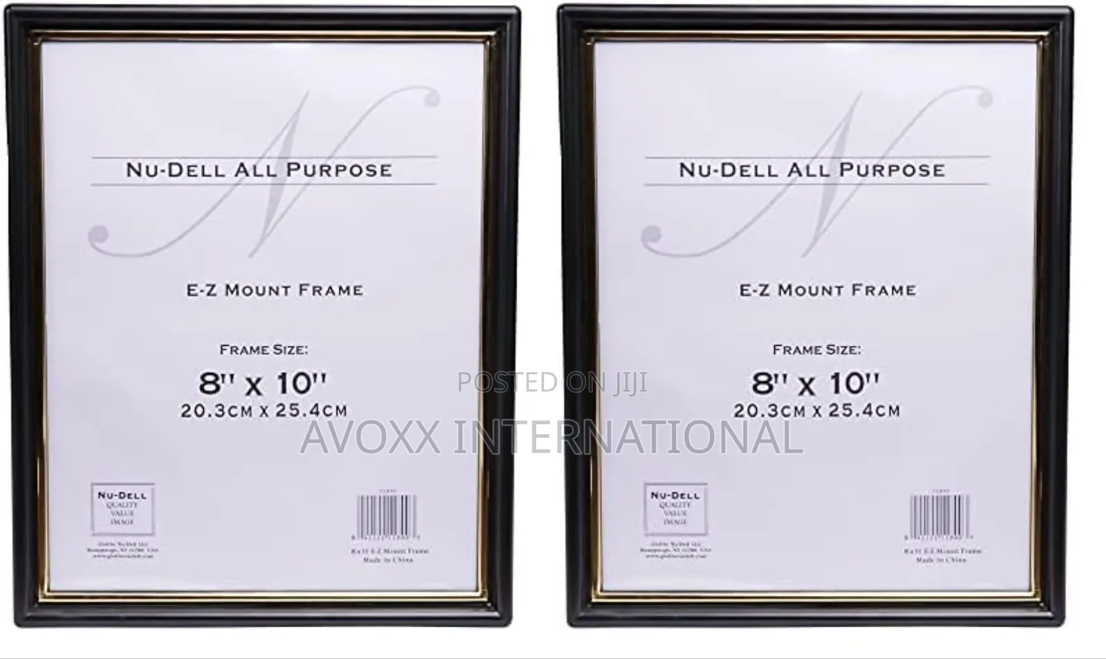 Nudell 8"X10" Frame, Black With Gold Trim (Pack of 2)