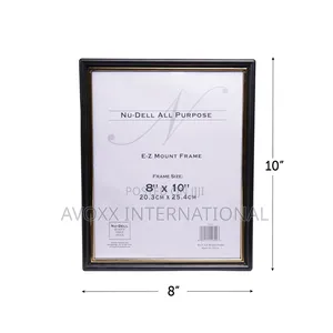 Nudell 8"X10" Frame, Black With Gold Trim (Pack of 2)