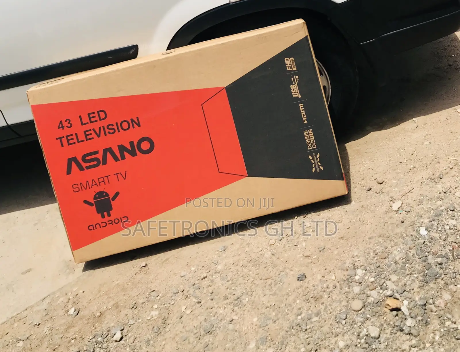Unique Black Asano 43 Inch Led Smart  Tv
