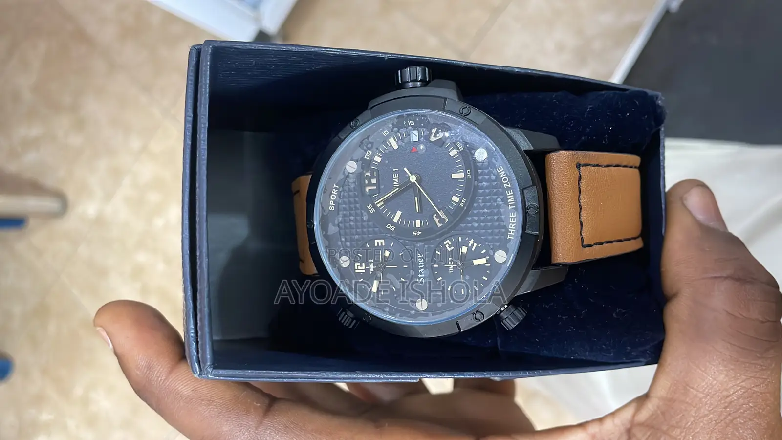 Stauer Traveler Watch 3 Different World Time Setting