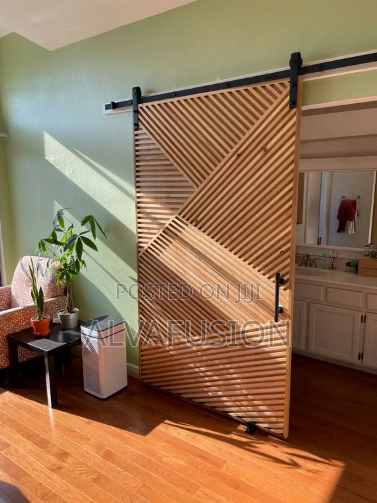 6.6 FT Sliding Barn Door Roller Rail Hardware