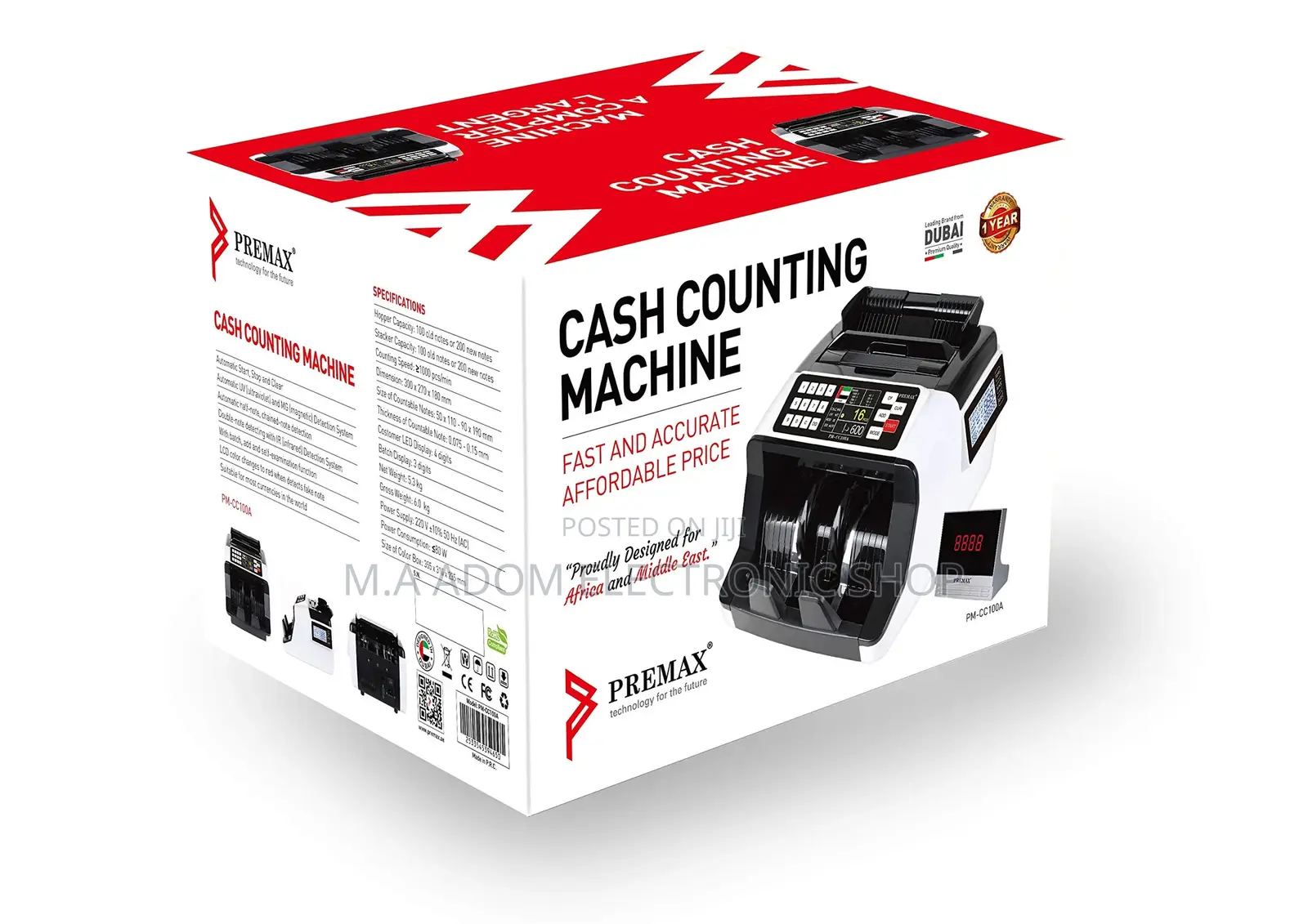 Premax Mix Value Fake Note Detection Bill Counter