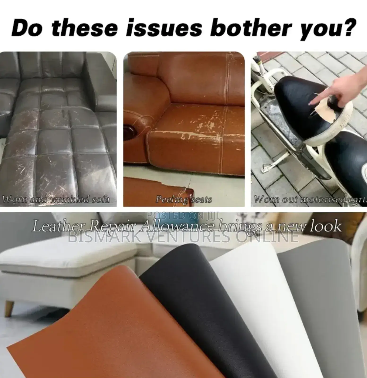 50*100cm Black Leather Repair Tape