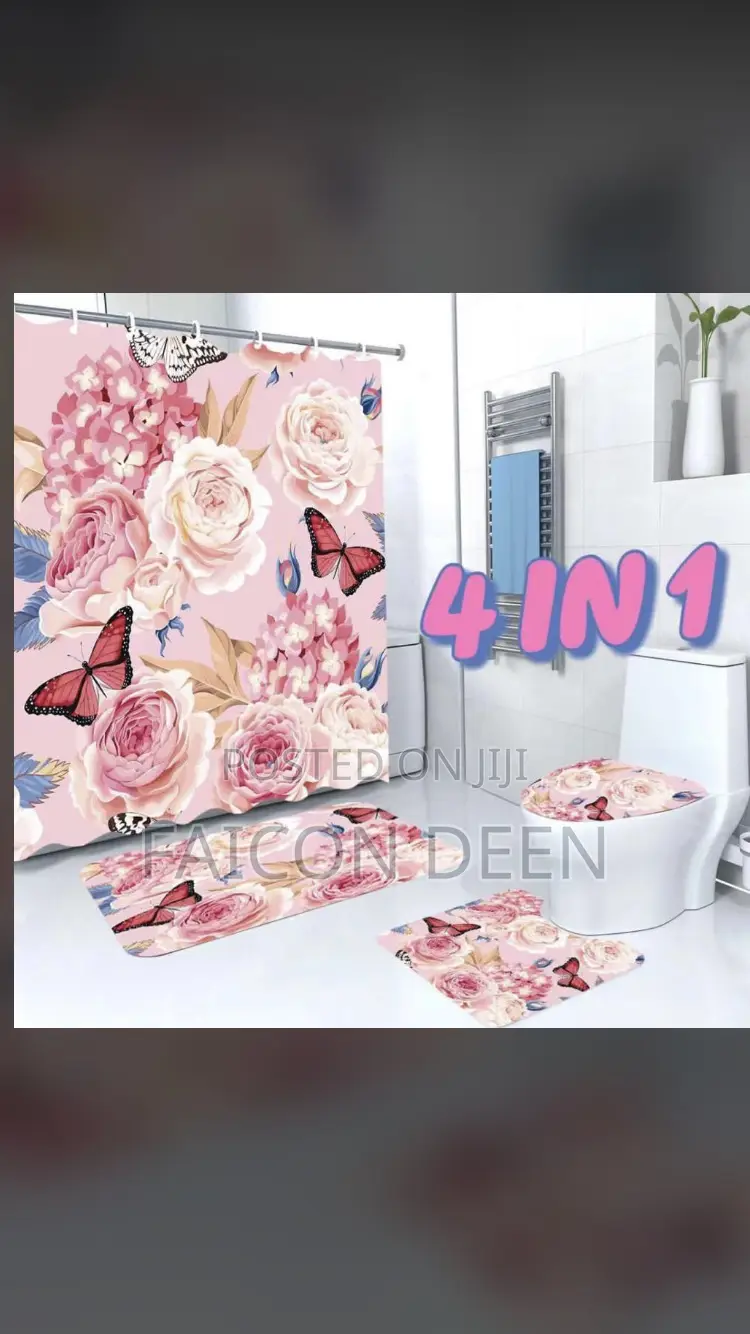 4 in One Colorful High Quality Luxury Bathroom Set Mats