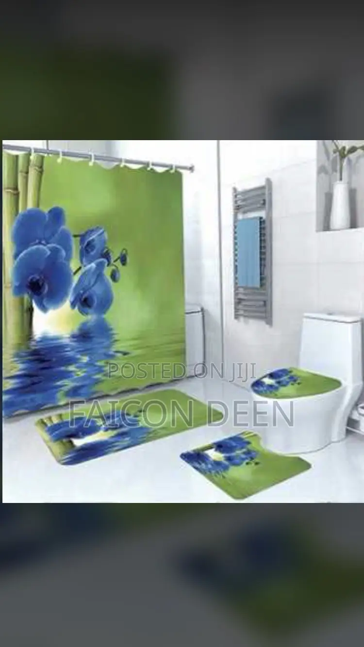 Original Shower Curtains With Matching Bathroom Set Mats