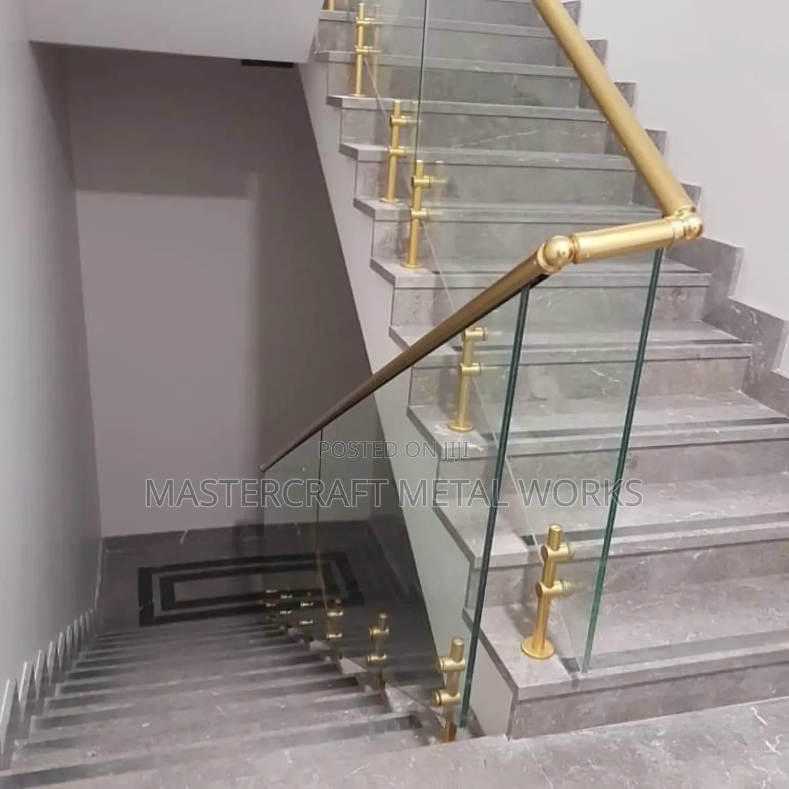 Gold Stainless Steel Balustrade / Glass Balustrade