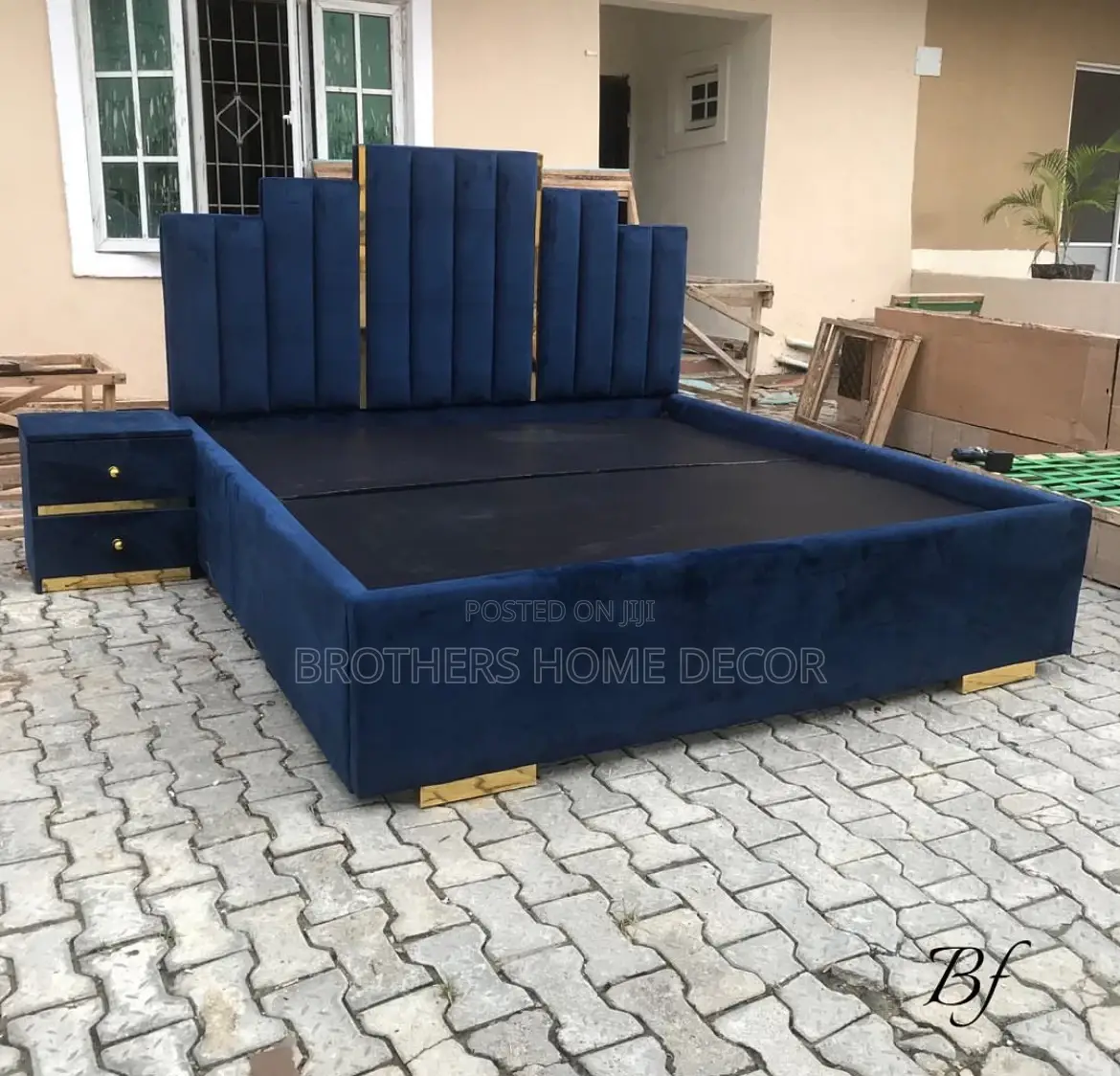 Queen Size Bedframe With Side Drawer