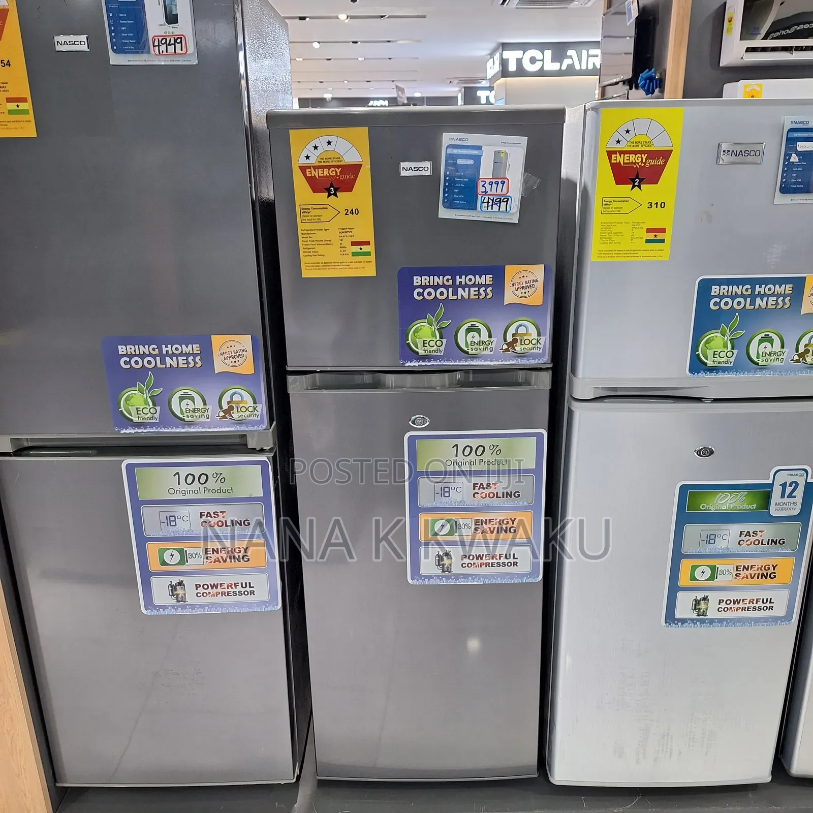 Top Freezer_nasco Nasf2-18 Double Door Fridge