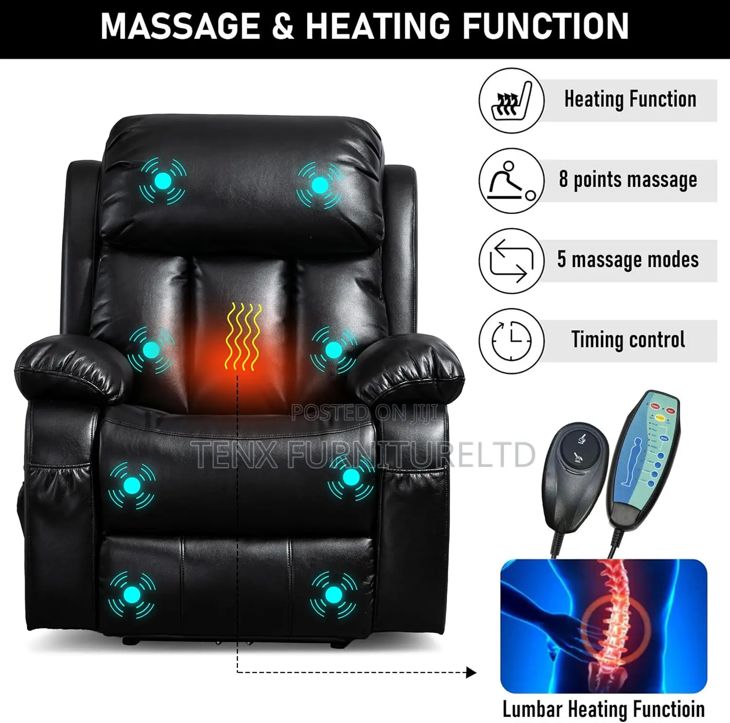 Recliner (Sofa) 5 Massage Modes
