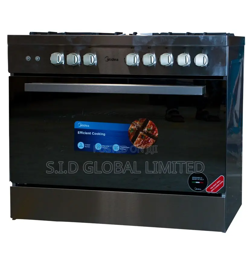 Awesome Midea 5 Burner Gas Cooker With Oven (VESTA-P48C)