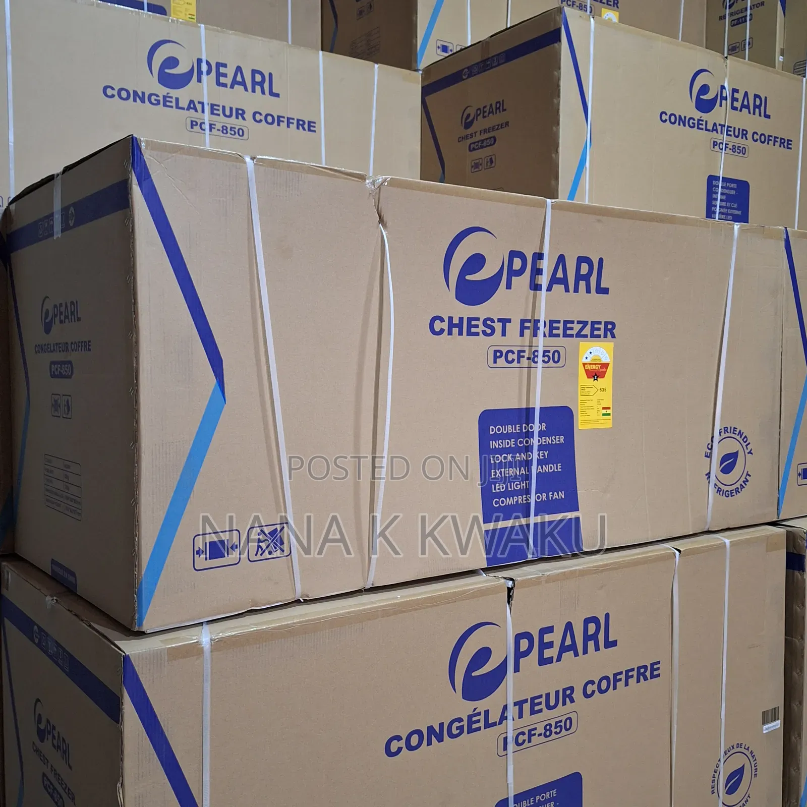 708liters Double Door Chest Freezer Pearl Available