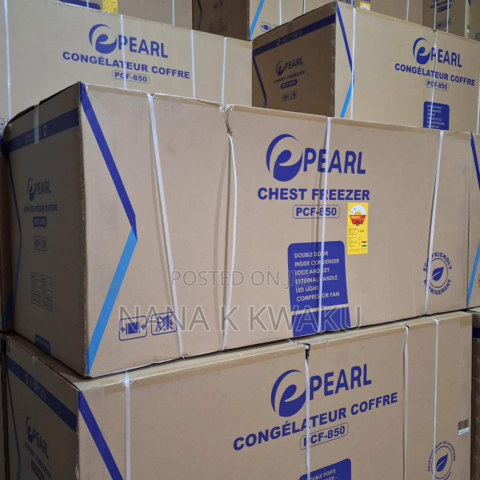 708liters Double Door Chest Freezer Pearl Available