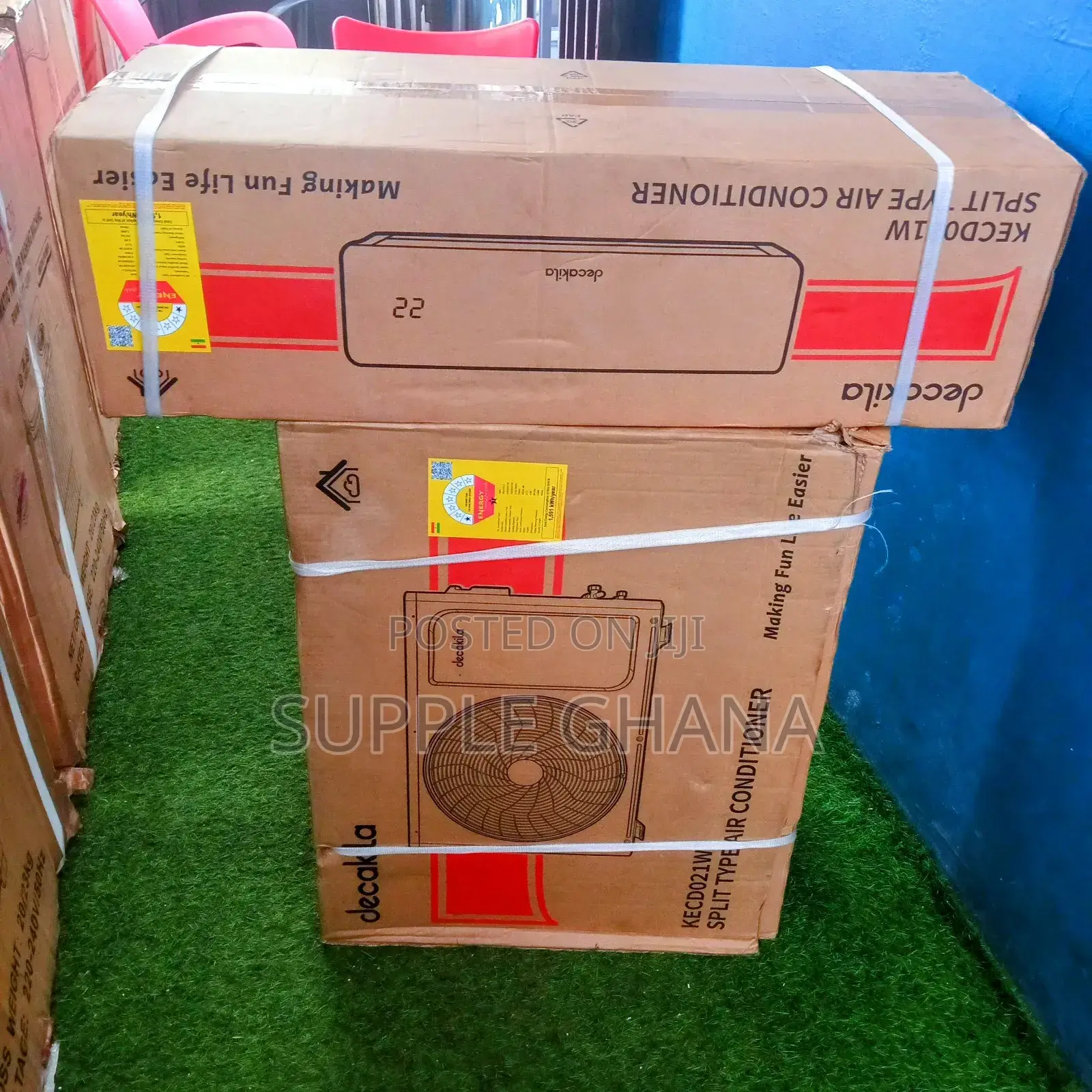 Low Noise Decakila Air Conditioner 1.5hp Split Type Quality
