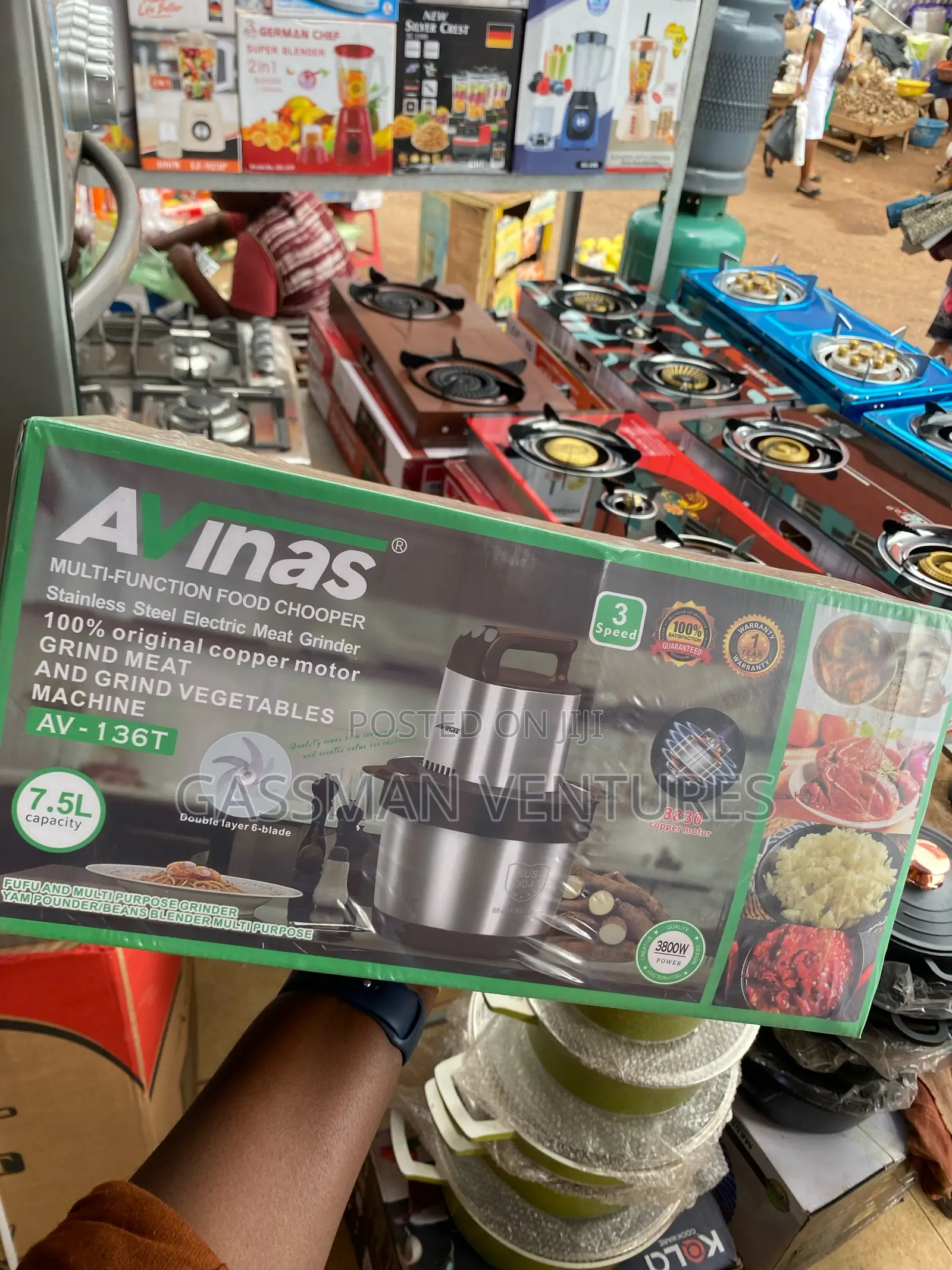 7.5L Avinas Fufu , Meat , Vegetables Machine
