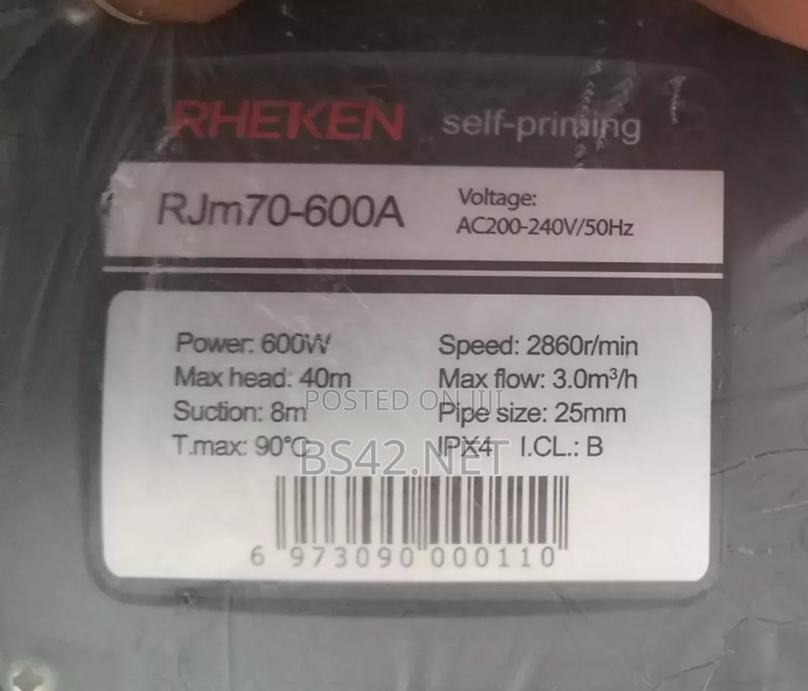 Hot and Cold Water Self-Priming Pump