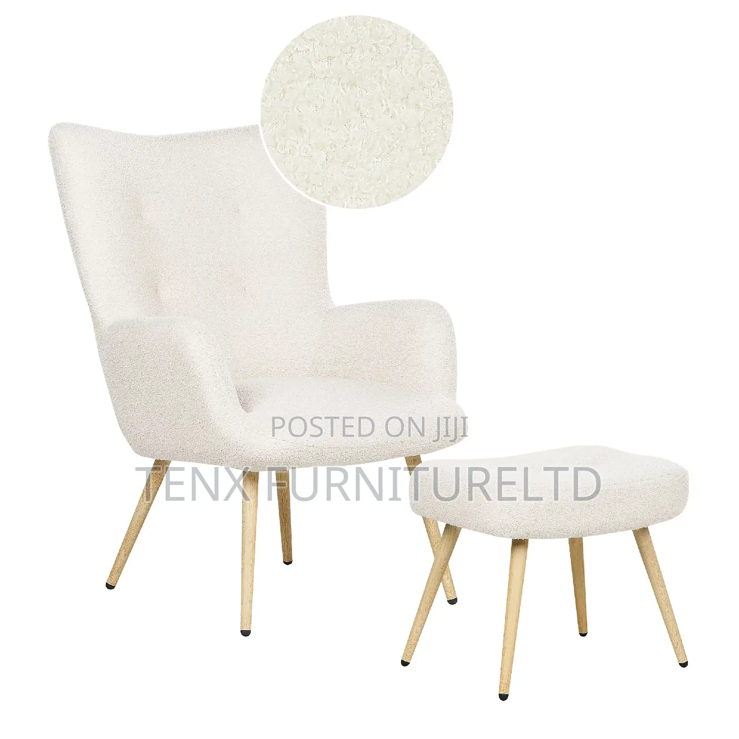 Ascent Chair (Fluffy) Fabric With Leg Rest