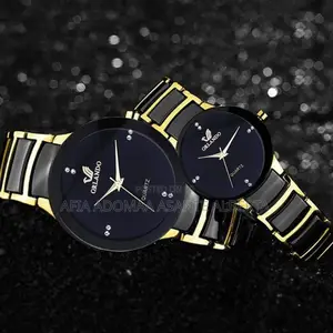 2 Pieces Couple Rhinestone Quartz Watch